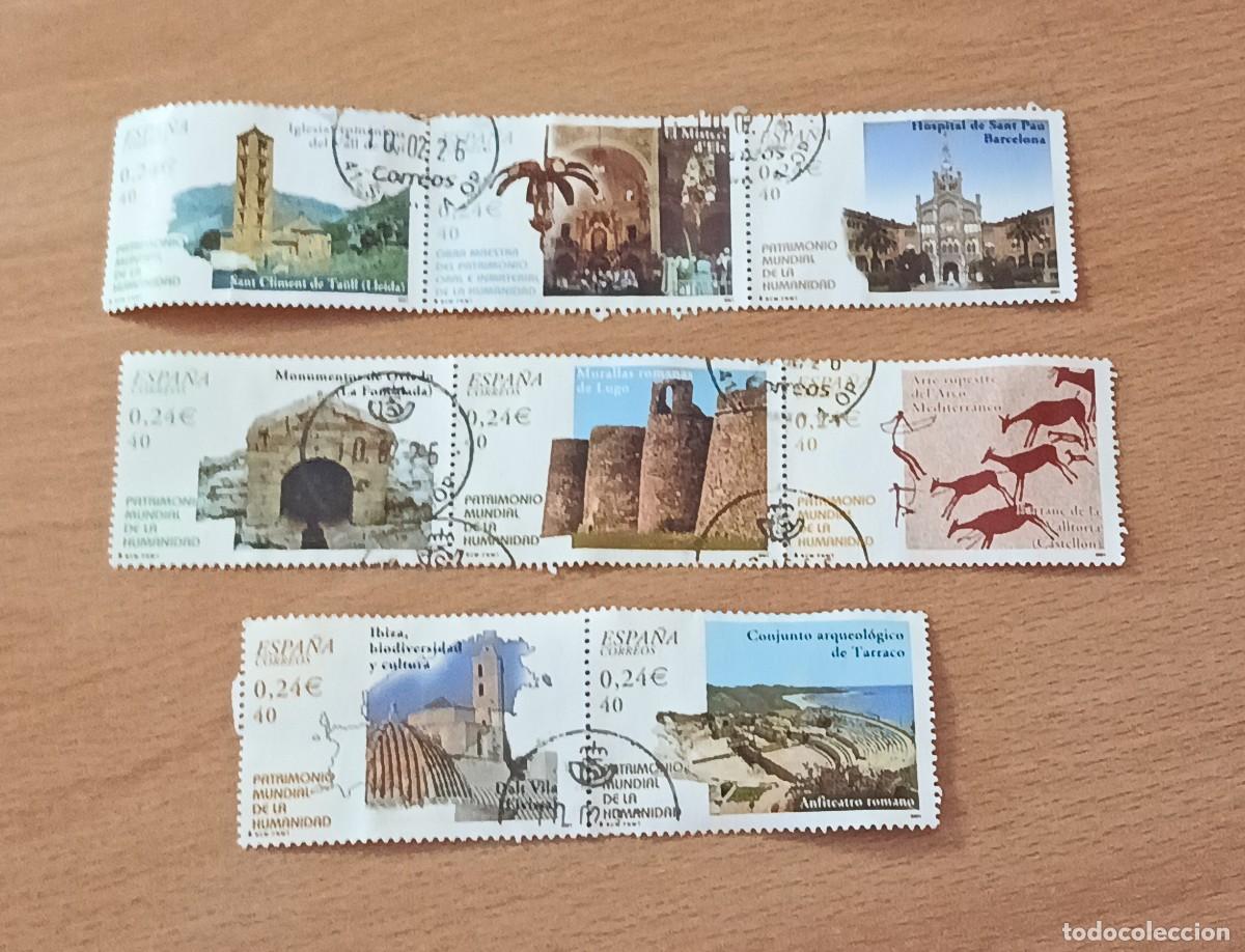 Briefmarken: Sellos Espa&ntilde;a 2001 Patrimonio Mundial de la Humanidad. edifil 3843/3845, 3849/3853.