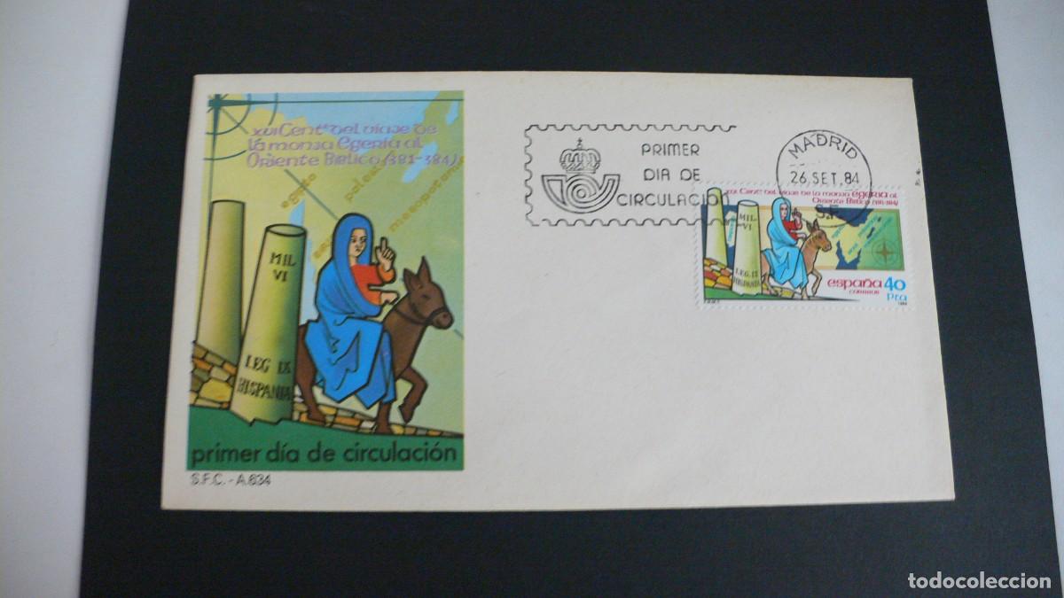 Sellos: ESPA&Ntilde;A 1984 - SPD - FDC - VIAJE DE LA MONJA EGERIA - EDIFIL N&ordm; 2773