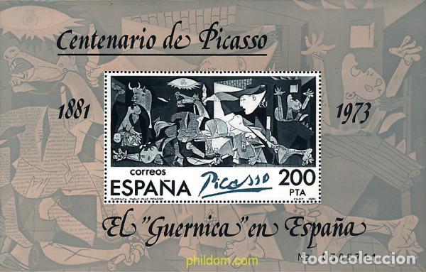 Sellos: 85712 MNH ESPA&Ntilde;A 1981 EL GUERNICA EN ESPA&Ntilde;A