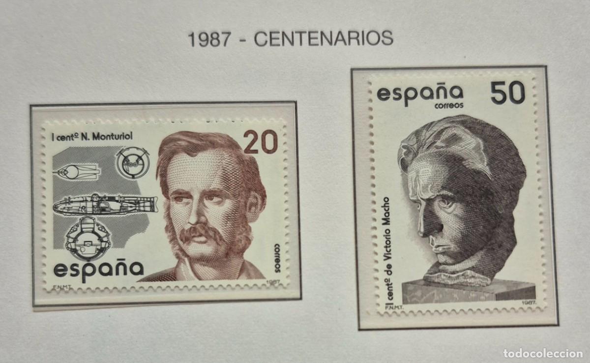 Sellos: A&ntilde;o 1987 - Edifil N 2880/2884**- Centenarios - Nuevo sin fijasello - Se env&iacute;a el de la imagen