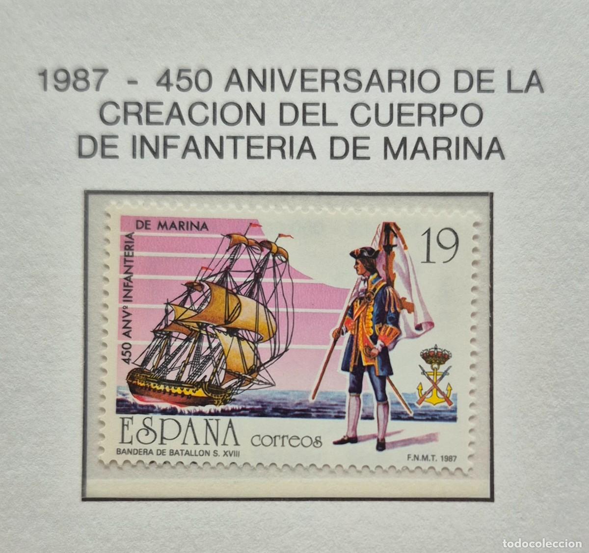 Sellos: A&ntilde;o 1987 - Edifil N 2885**- Infanter&iacute;a de marina - Nuevo sin fijasello - Se env&iacute;a el de la imagen