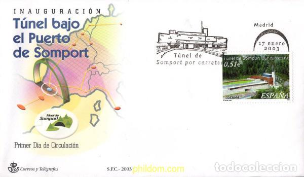 Sellos: 436196 MNH ESPA&Ntilde;A 2003 TUNEL DE SOMPORT POR CARRETERA