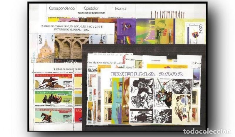 Sellos: SELLOS NUEVOS DE ESPA&Ntilde;A A&Ntilde;O 2002 COMPLETO. VALOR CATALOGO 219 &euro;