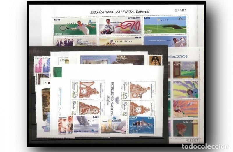 Sellos: SELLOS NUEVOS DE ESPA&Ntilde;A A&Ntilde;O 2004 COMPLETO. VALOR CATALOGO 300&euro;