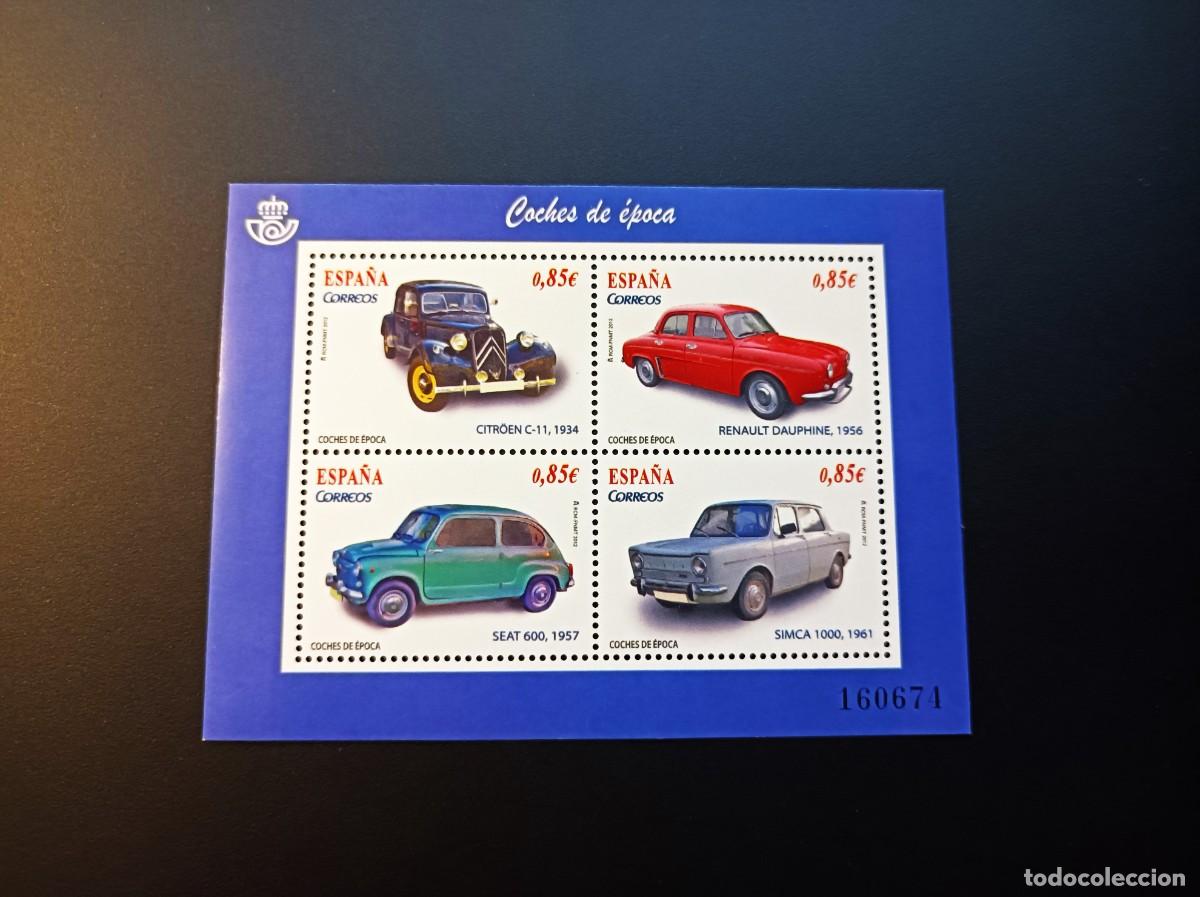 Sellos: Sello nuevo. Coches de &Eacute;poca. Citro&euml;n C-11. Simca. Seat 600...30 Mayo 2012. Edifil SH 4725.