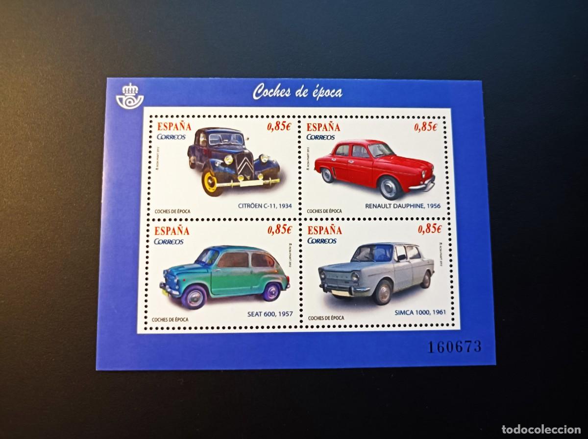 Sellos: Sello nuevo. Coches de &Eacute;poca. Citro&euml;n C-11. Simca. Seat 600...30 Mayo 2012. Edifil SH 4725.