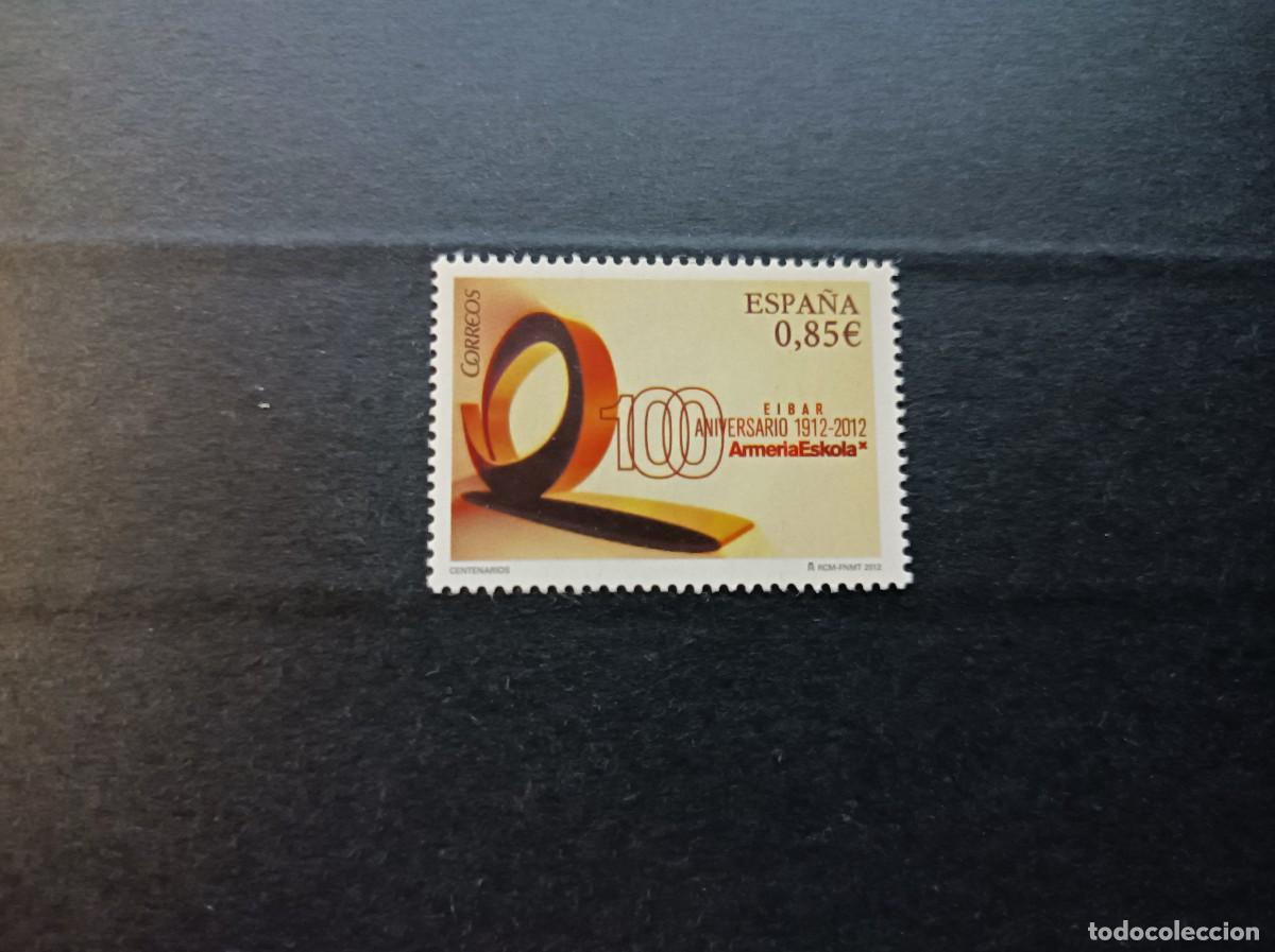 Sellos: Sello nuevo. 100 Aniversario Armer&iacute;a Eskola de Eibar. 7 de Junio de 2012. Edifil 4727.