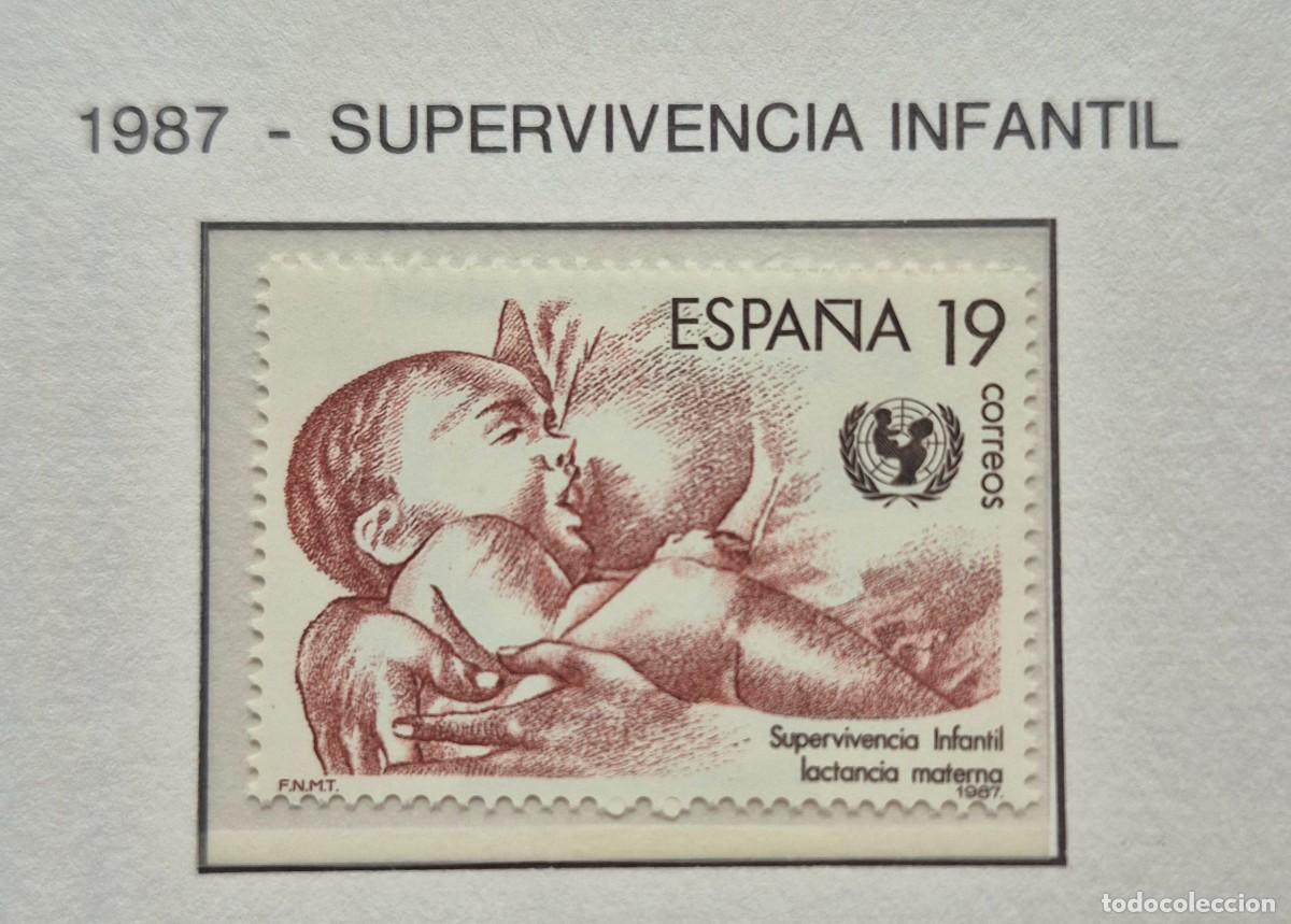 Sellos: A&ntilde;o 1987 - Edifil N 2886**- Supervivencia infantil - Nuevo sin fijasello - Se env&iacute;a el de la imagen
