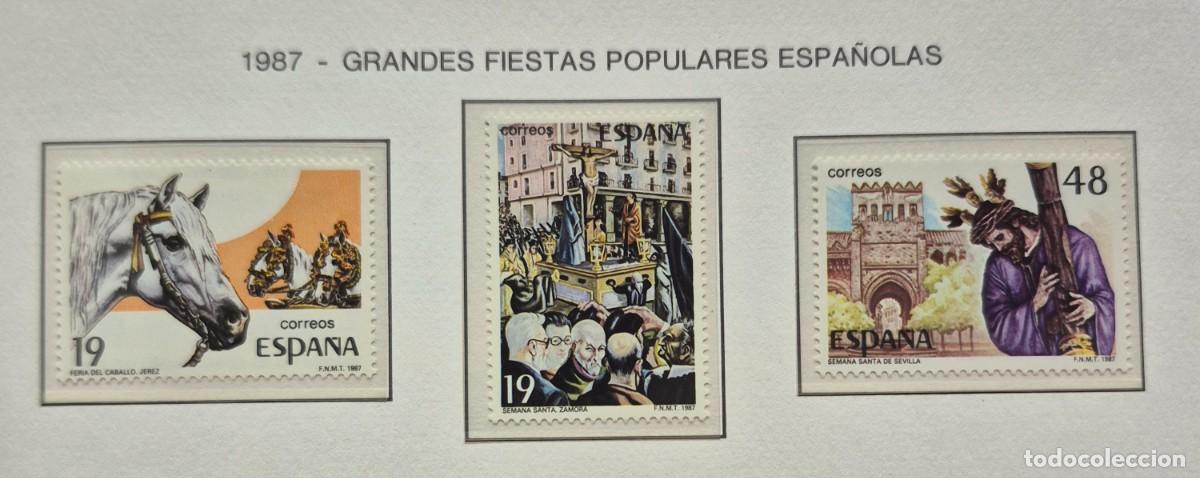 Sellos: A&ntilde;o 1987 - Edifil N 2897/2899**- Fiestas populares - Nuevo sin fijasello - Se env&iacute;a el de la imagen