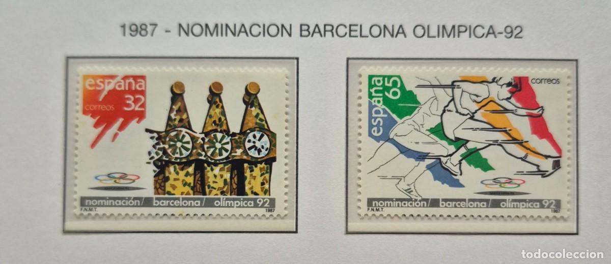 Sellos: A&ntilde;o 1987 - Edifil N 2908/2909** - Barcelona 92 - Nuevo sin fijasello - Se env&iacute;a el de la imagen