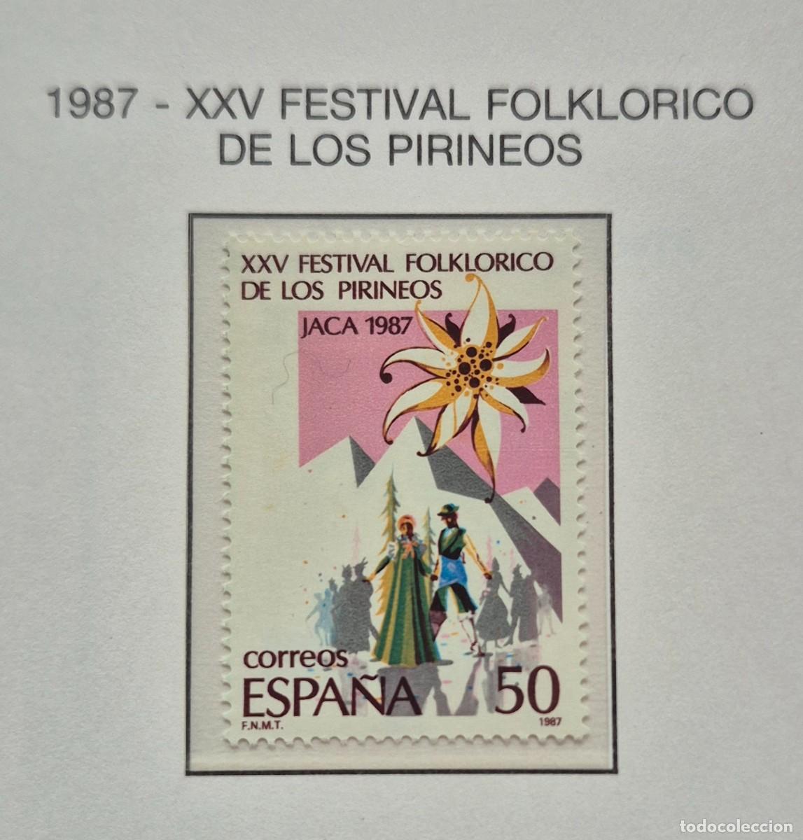 Sellos: A&ntilde;o 1987 - Edifil N 2910** - Festival de Jaca - Nuevo sin fijasello - Se env&iacute;a el de la imagen