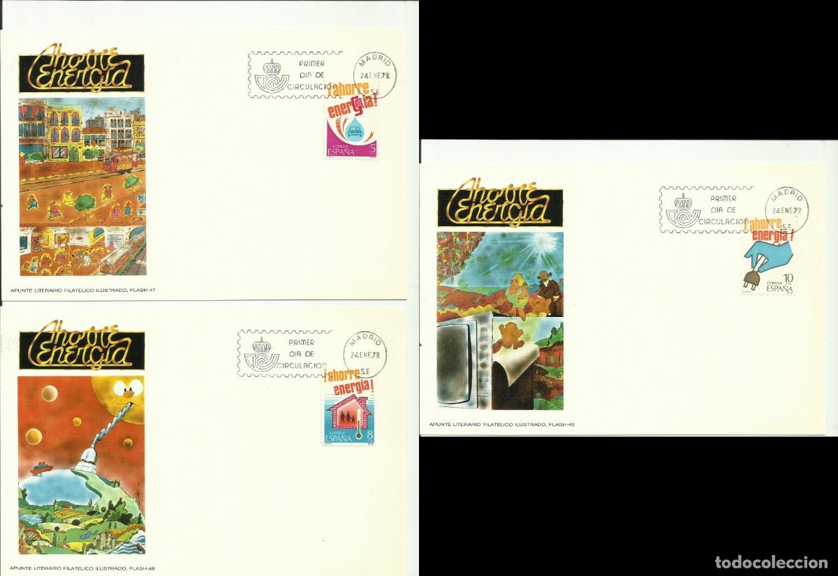 Sellos: ESPA&Ntilde;A 1979 - 3 CARTES MAXIMUM - AHORRO DE ENERGIA - Edifil 2508-10 - Yvert 2154-2156