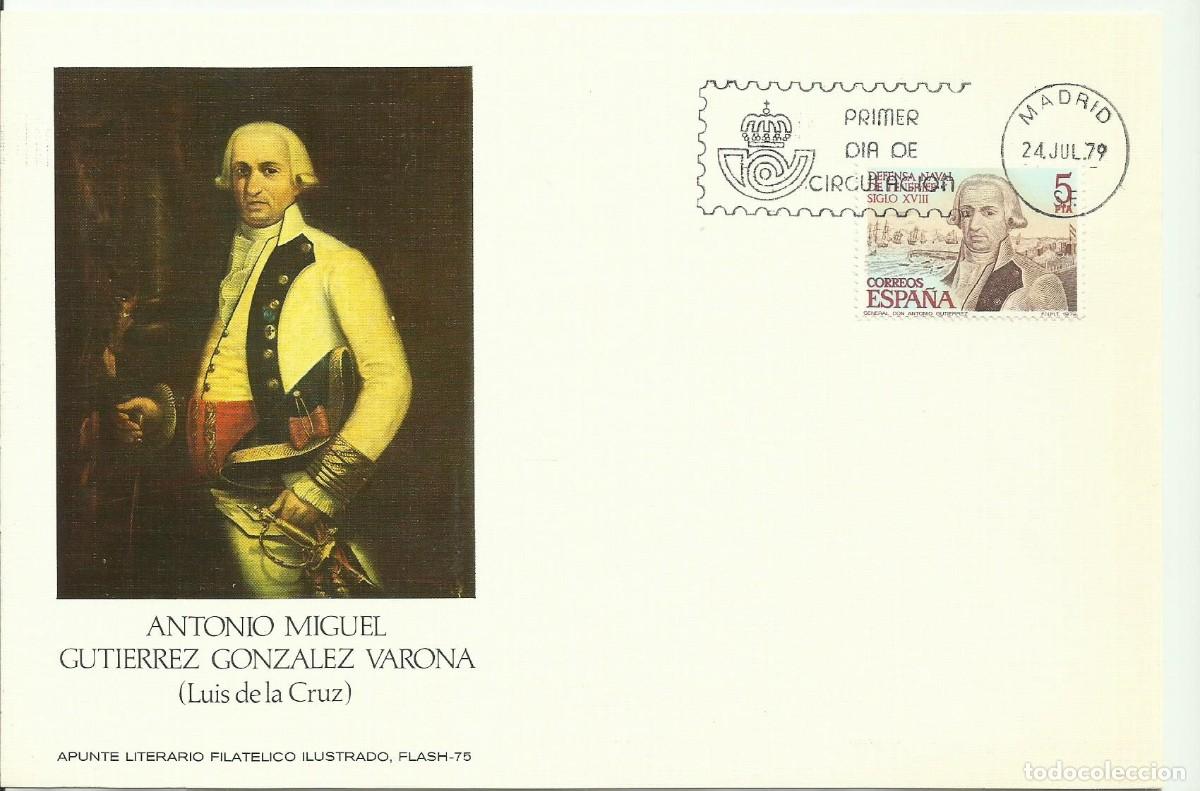 Sellos: ESPA&Ntilde;A 1979 CARTE MAXIMUM DEFENSA NAVAL DE TENERIFE (LUIS DE LA CRUZ) - Edifil 2536 - Yvert 2182
