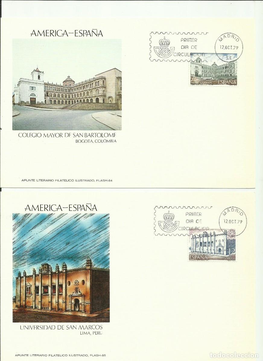 Sellos: CARTE MAXIMUM ESPA&Ntilde;A 1979 - UNIVERSIDAD DE LIMA Y BOGOTA - EDIFIL 2544/2545 YVERT 2190/2191