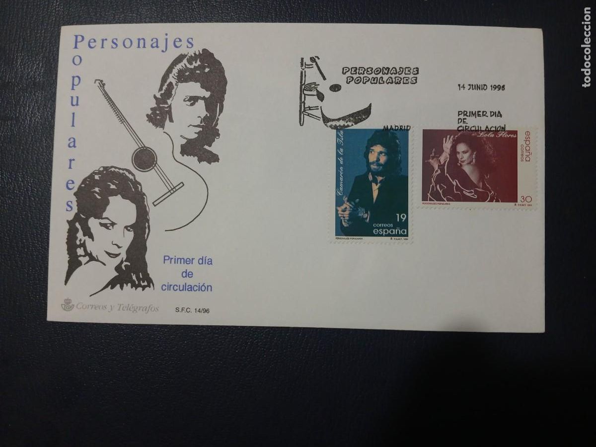 Sellos: A&Ntilde;O 1996 PERSONAJES POPULARES SOBRE PRECIO CATALOGO 2.00 EUROS