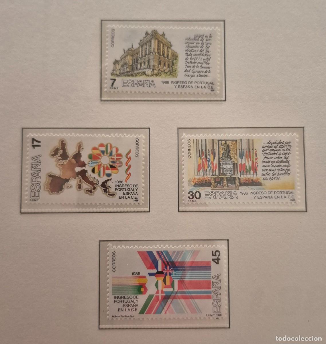Sellos: A&ntilde;o 1986 - Edifil N 2825/2828** - Ingreso en la UE - Nuevo sin fijasello - Se env&iacute;a el de la imagen