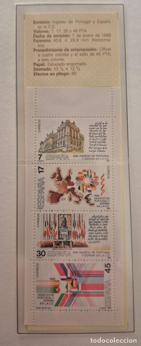 Sellos: A&ntilde;o 1986 - Edifil N 2825C** - Ingreso en la UE - Nuevo sin fijasello - Se env&iacute;a el de la imagen