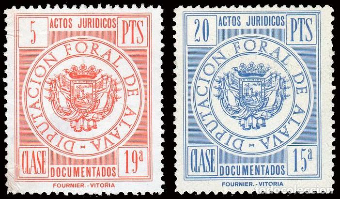 Sellos: Espa&ntilde;a - Fiscales - Diputaci&oacute;n &Aacute;lava - Alemany (*) 142+146 - 1977 &rdquo;Actos Jur&iacute;dicos..&rdquo;