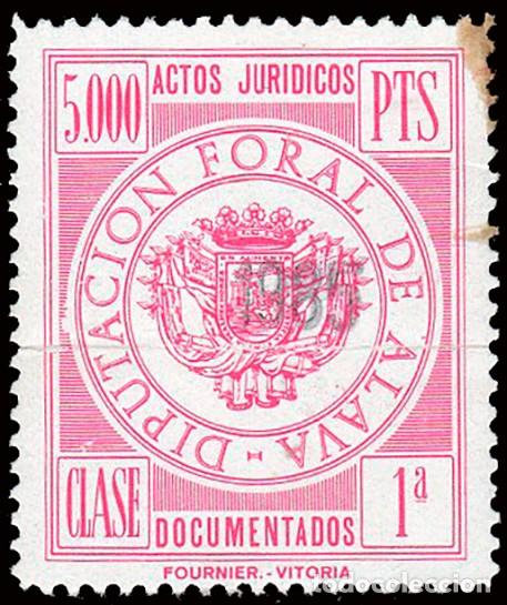 Sellos: Espa&ntilde;a - Fiscales - Diputaci&oacute;n &Aacute;lava - Alemany o 161 - 1977 &rdquo;5.000 Ptas. Actos Jur&iacute;dicos..&rdquo;