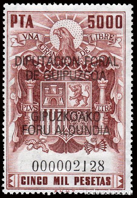 Sellos: Espa&ntilde;a - Fiscales - Diputaci&oacute;n Guip&uacute;zcoa - Alemany (*) 37 - 1982 - P&oacute;lizas sobrecargada