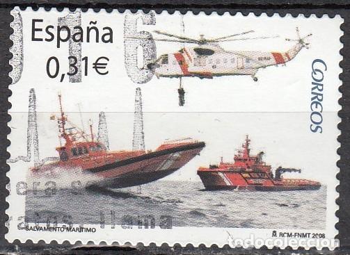 Sellos: ESPA&Ntilde;A 2008 - Edifil 4399 &ordm; USADO - Salvamento Mar&iacute;timo