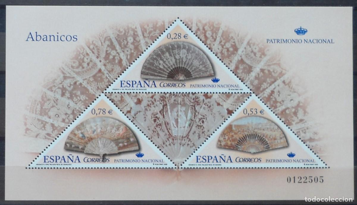 Sellos: 2005-ESPA&Ntilde;A-SELLOS NUEVOS-BAJO FACIAL 20%-VER FOTO-N&ordm;4164-PATRIMONIO NACIONAL-ABANICOS