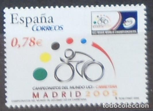 Sellos: 2005-ESPA&Ntilde;A-SELLOS NUEVOS-BAJO FACIAL 20%-VER FOTO-N&ordm;4184-CAMPEONATO DEL MUNDO DE CICLISMO