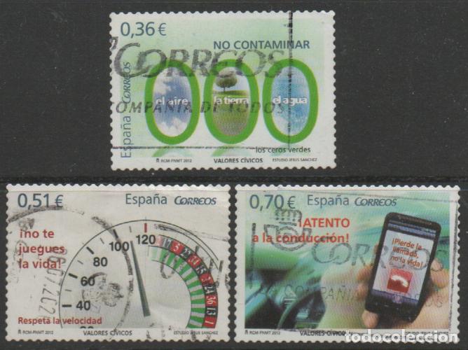 Sellos: EDIFIL N&ordm; 4696/8, VALORES CIVICOS,USADO, SERIE COMPLETA
