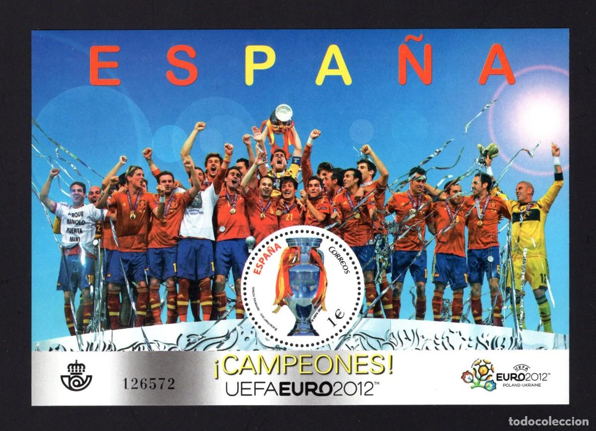 Sellos: Sello Nuevo. Campeones Copa UEFA 2012. 6 de Noviembre de 2012. EDIFIL SH 4757.