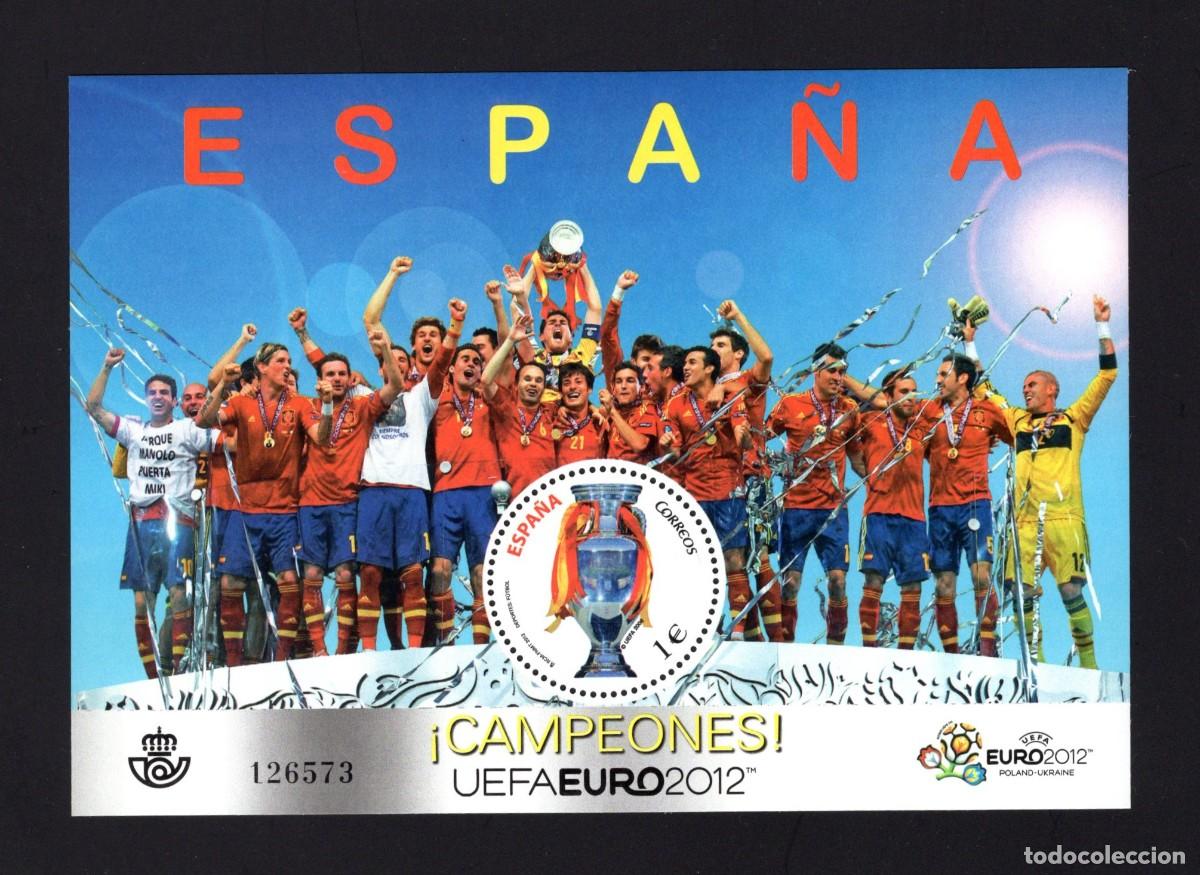 Sellos: Sello Nuevo. Campeones Copa UEFA 2012. 6 de Noviembre de 2012. EDIFIL SH 4757.