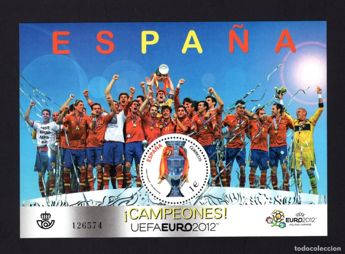 Sellos: Sello Nuevo. Campeones Copa UEFA 2012. 6 de Noviembre de 2012. EDIFIL SH 4757.