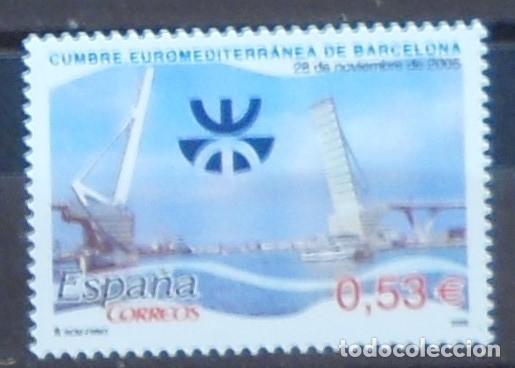 Sellos: 2005-ESPA&Ntilde;A-SELLOS NUEVOS-BAJO FACIAL 20%-VER FOTO-N&ordm;4197-CUMBRE EUROMEDITERRANEA