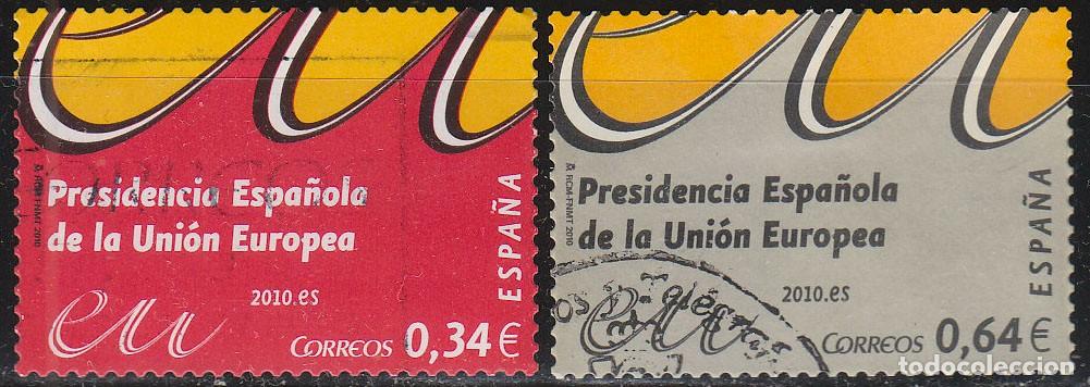 Sellos: Edifil 4547/8, presidencia espa&ntilde;ola de la Uni&oacute;n Europea, usado. Serie completa