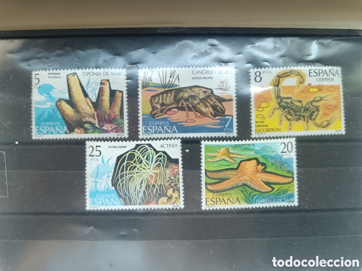 Timbres: Espa&ntilde;a - 2531/35 Fauna. Invertebrados - Nuevo sin fijasellos **/MNH -
