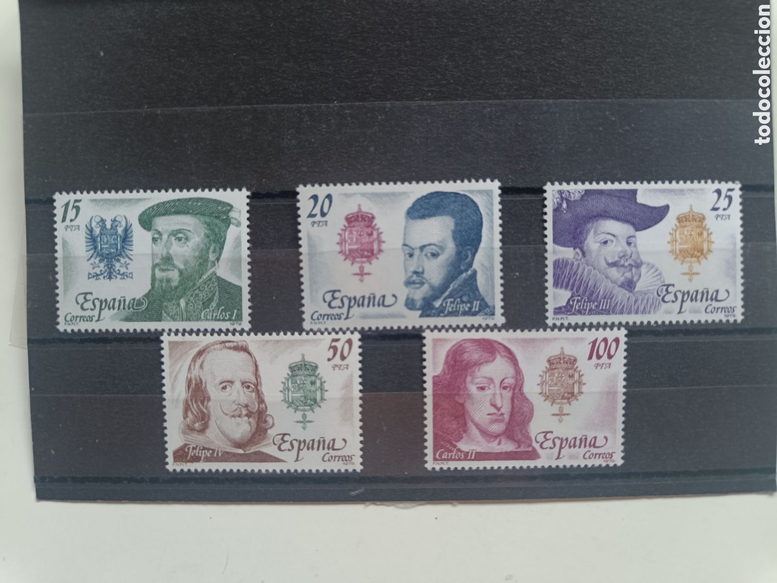 Timbres: Espa&ntilde;a - 2552/56 Reyes de Espa&ntilde;a. Casa de Austria - Nuevo sin fijasellos **/MNH -