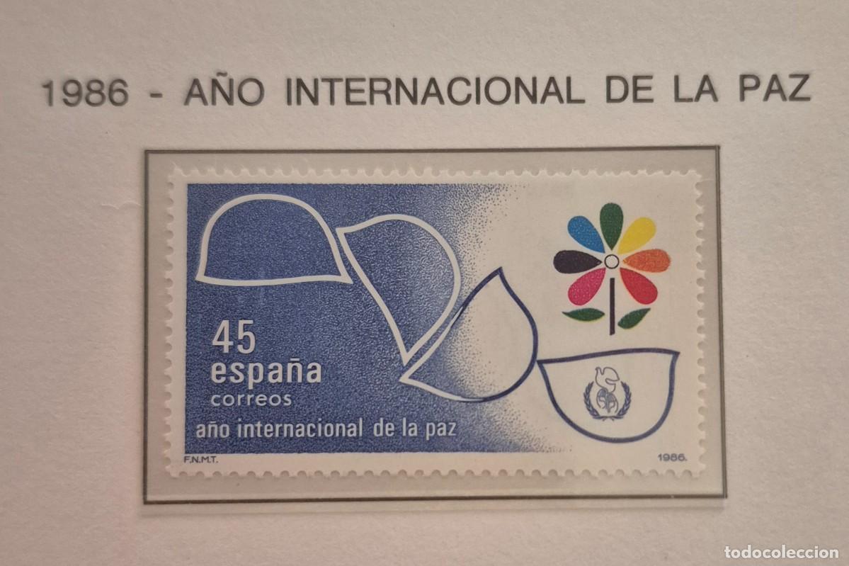 Selos: A&ntilde;o 1986 - Edifil N 2844** - A&ntilde;o de la paz - Nuevo sin fijasello - Se env&iacute;a el de la imagen