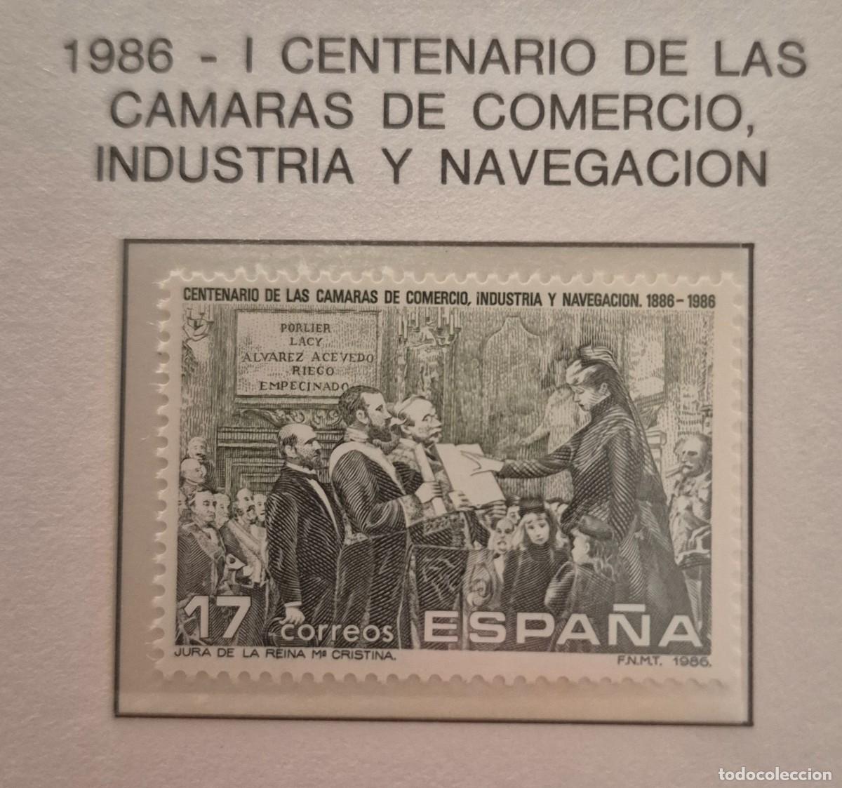 Selos: A&ntilde;o 1986 - Edifil N 2845** - C&aacute;mara de comercio - Nuevo sin fijasello - Se env&iacute;a el de la imagen