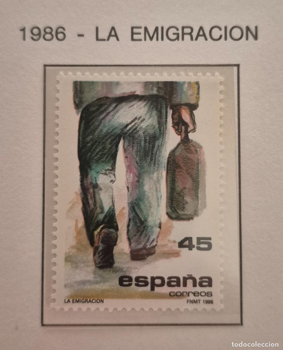 Selos: A&ntilde;o 1986 - Edifil N 2846** - La emigraci&oacute;n - Nuevo sin fijasello - Se env&iacute;a el de la imagen