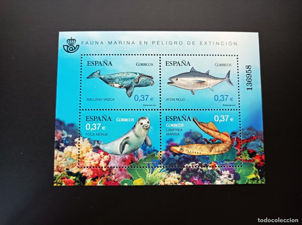 Sellos: Sello nuevo. Fauna Marina Peligro de Extincion. 3 de Juniio de 2013. Edifil SH 4799.