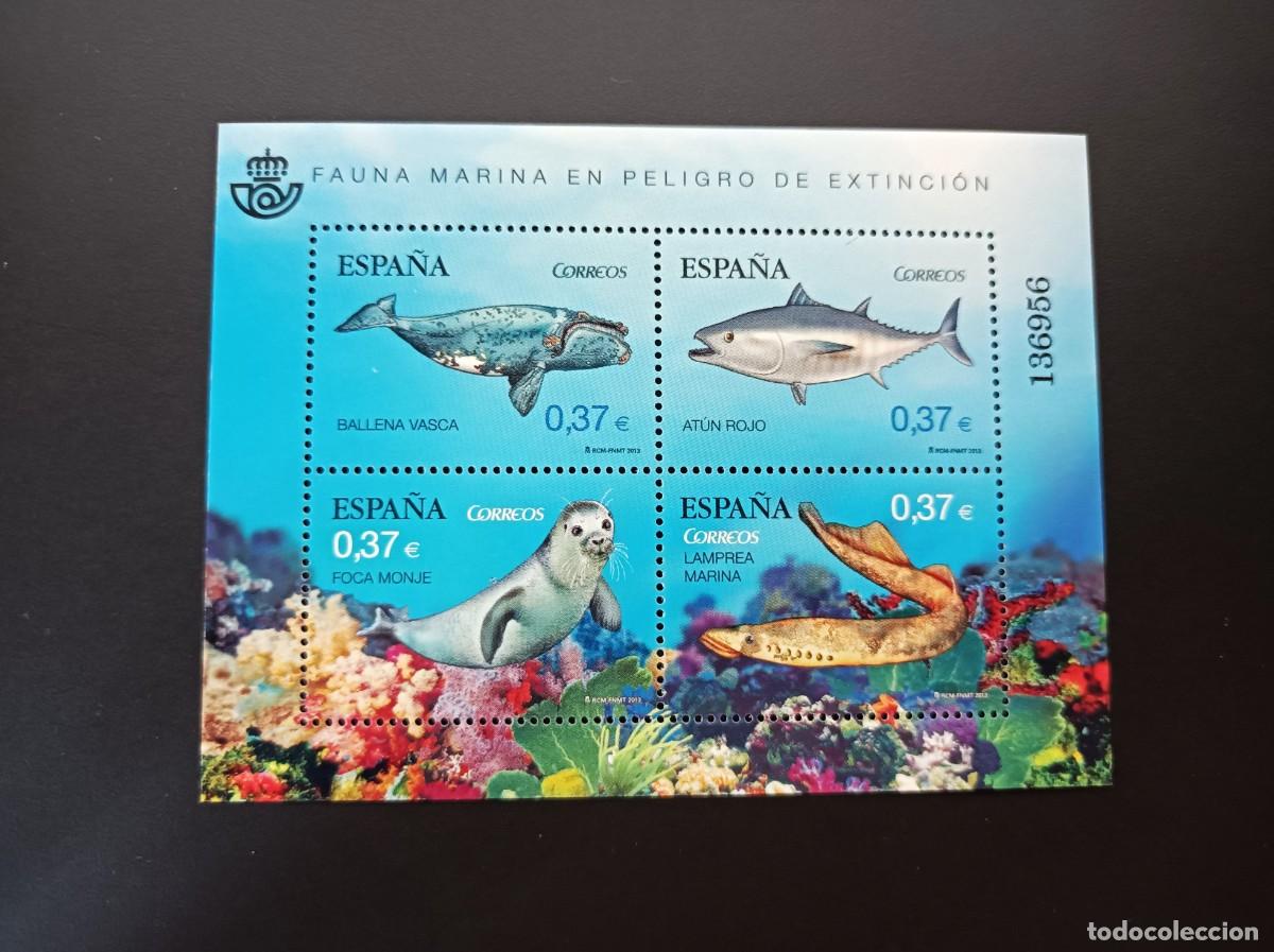 Sellos: Sello nuevo. Fauna Marina Peligro de Extincion. 3 de Juniio de 2013. Edifil SH 4799.