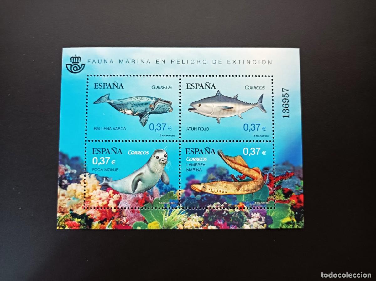 Sellos: Sello nuevo. Fauna Marina Peligro de Extincion. 3 de Juniio de 2013. Edifil SH 4799.