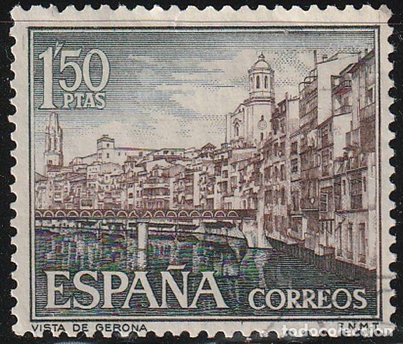 Sellos: Espa&ntilde;a 1964 Edifil 1550 Sello &ordm; Turismo Paisajes y Monumentos Gerona Michel 1498 Yvert 1211A Spain