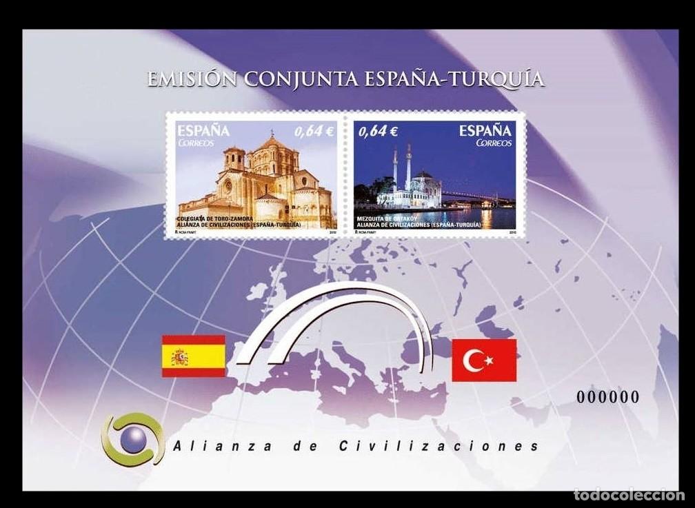 Sellos: ESPA&Ntilde;A 2010 - ALIANZA DE CIVILIZACIONES EMISION CONJUNTA CON TURQUIA - EDIFIL N&ordm; 4606**