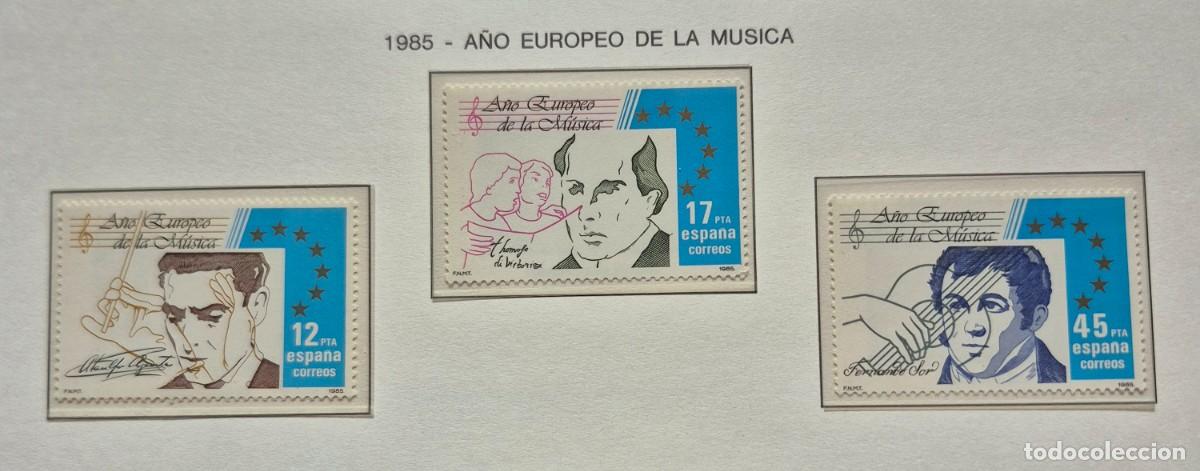 Sellos: A&ntilde;o 1985 - Edifil N 2803/2805** - A&ntilde;o de la m&uacute;sica - Nuevo sin fijasello - Se env&iacute;a el de la imagen