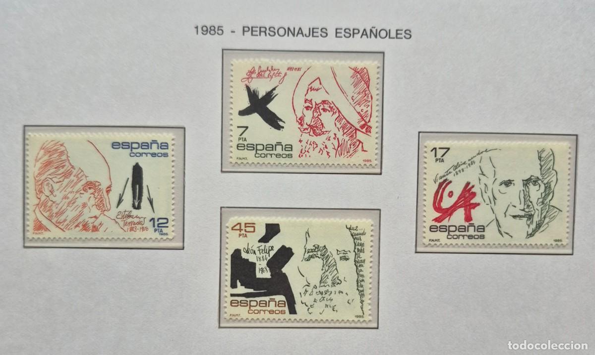 Sellos: A&ntilde;o 1985 - Edifil N 2806/2809** - Personajes - Nuevo sin fijasello - Se env&iacute;a el de la imagen