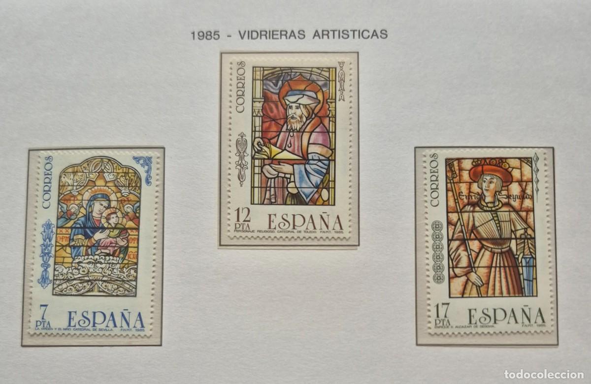 Sellos: A&ntilde;o 1985 - Edifil N 2815/2817** - Vidrieras - Nuevo sin fijasello - Se env&iacute;a el de la imagen