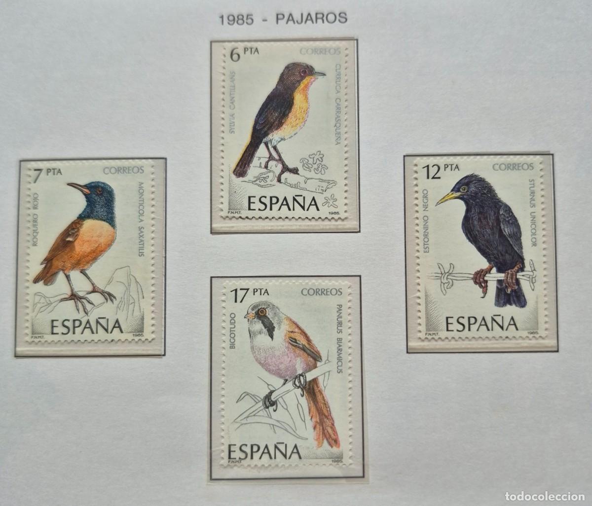 Sellos: A&ntilde;o 1985 - Edifil N 2820/2823** - Pajaros - Nuevo sin fijasello - Se env&iacute;a el de la imagen