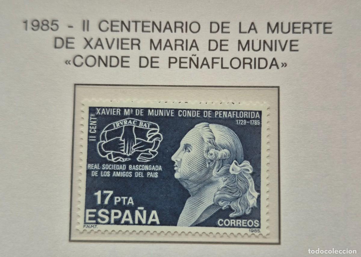 Sellos: A&ntilde;o 1985 - Edifil N 2824** - Conde de Pe&ntilde;aflorida - Nuevo sin fijasello - Se env&iacute;a el de la imagen