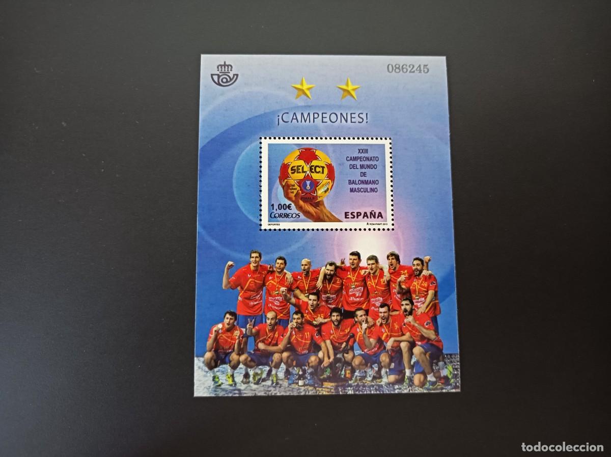 Sellos: Sello nuevo. XXIII Campeonato Mundial Balonmano Masculino. 9 Juliio de 2013. Edifil SH 4811.