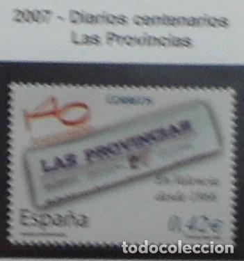 Sellos: 2007-ESPA&Ntilde;A-SELLOS NUEVOS-BAJO FACIAL 20%-VER FOTO-N&ordm;4309-DIARIOS CENTENARIOS